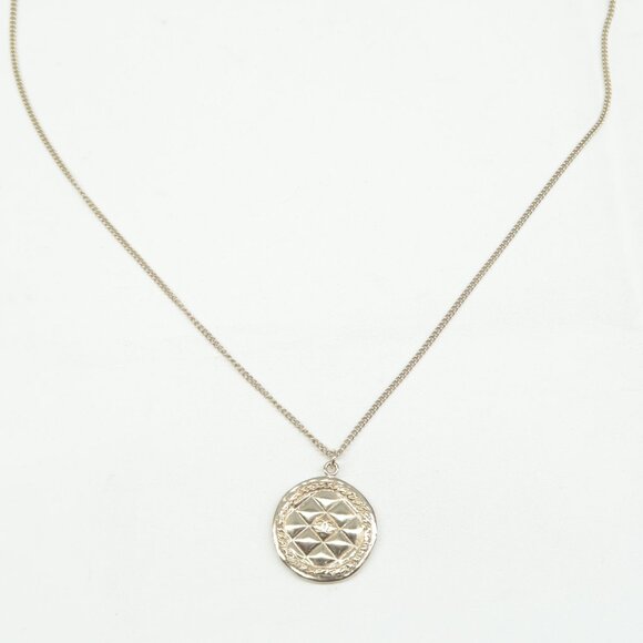 CHANEL Gold-Plated CC Quilted Necklace - Picture 1 of 10